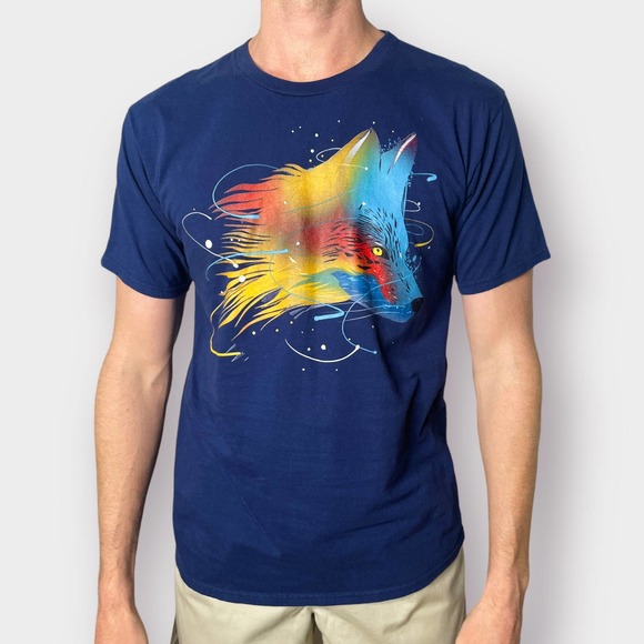 Port‎ & Company Navy Wolf Tee - Picture 1 of 4